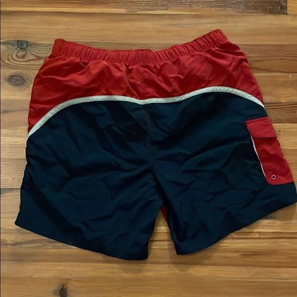 Nautica Red Swim Trunks Bathing Suit Mens Size XXL Beach Vacation - Picture 4 of 11